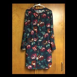 Dark Floral Shift Dress